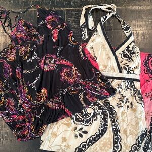SET of 2!! Style & Co. (8) Express Women's Maxi Dresses (S) - Black, Hot Pink